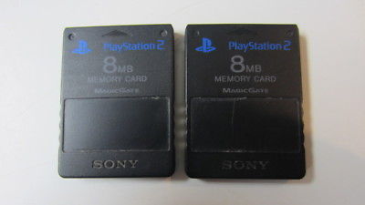 2) Sony PlayStation 2, 8mb Memory Cards # N1158