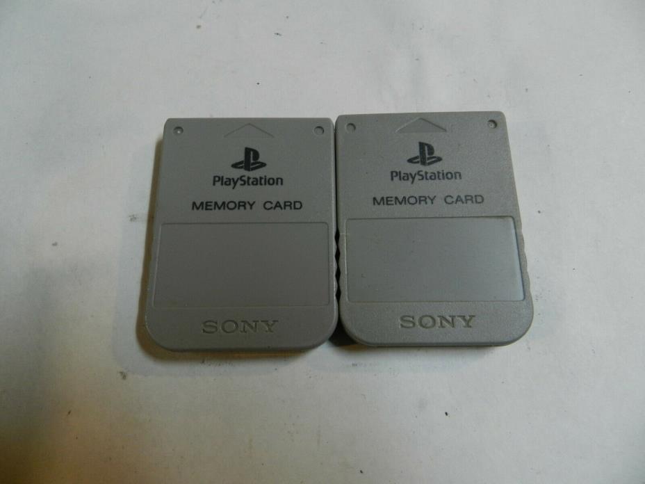 #546 Lot of 2 Ps1 Oem playstation Memory Card  Sony