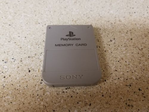 Official Sony Playstation 1 PS1 Original Memory Card SCPH-1020 gray color oem