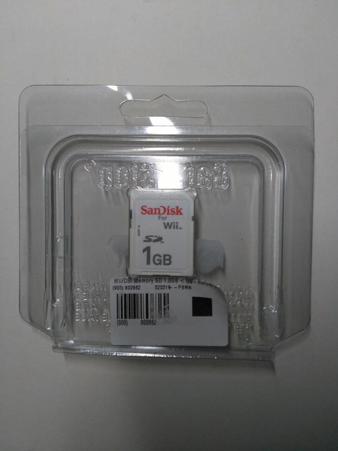 SanDisk Gaming SD Memory 1 GB For Wii Card Genuine Refurbished 1E 3DS 2DS Dsi
