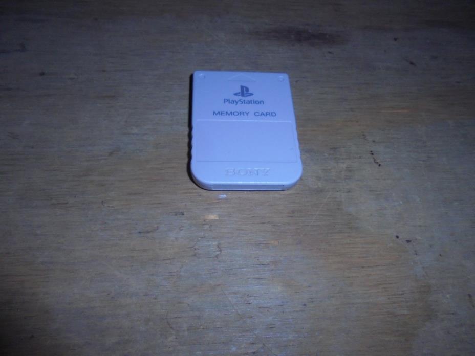 Official Sony PlayStation 1 PS1 PSOne light gray Memory Card SCPH-1020, Tested