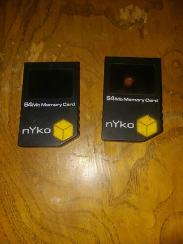 64 GB NYKO MEMORY CARDs Lot of 2 for Nintendo GameCube