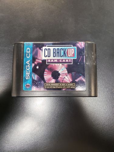 Sega CD Backup Back up RAM Cart Memory Cartridge Authentic Vtg Game Save Rare