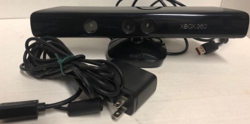 Microsoft Xbox 360 Kinect Connect Sensor Bar Model 1414 W/ Power Supply Tested*