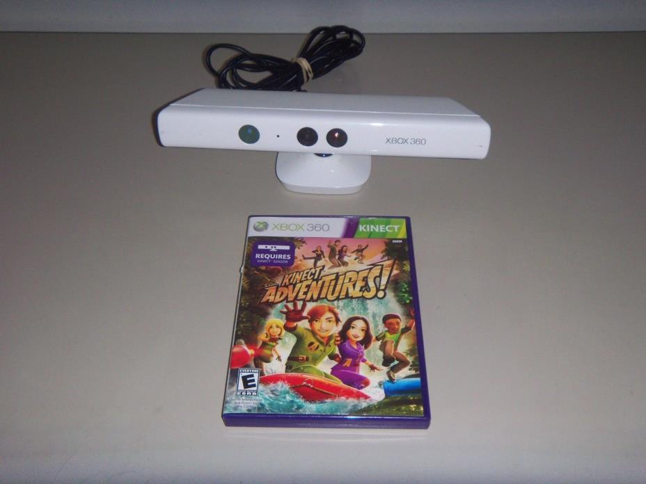 MICROSOFT XBOX 360 WHITE KINECT SENSOR WITH ADVENTURES TESTED WORKS