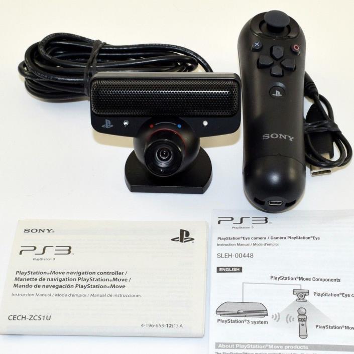 Playstation 3 Eye Camera & Move Navigation Controller PS3 - Tested & Working