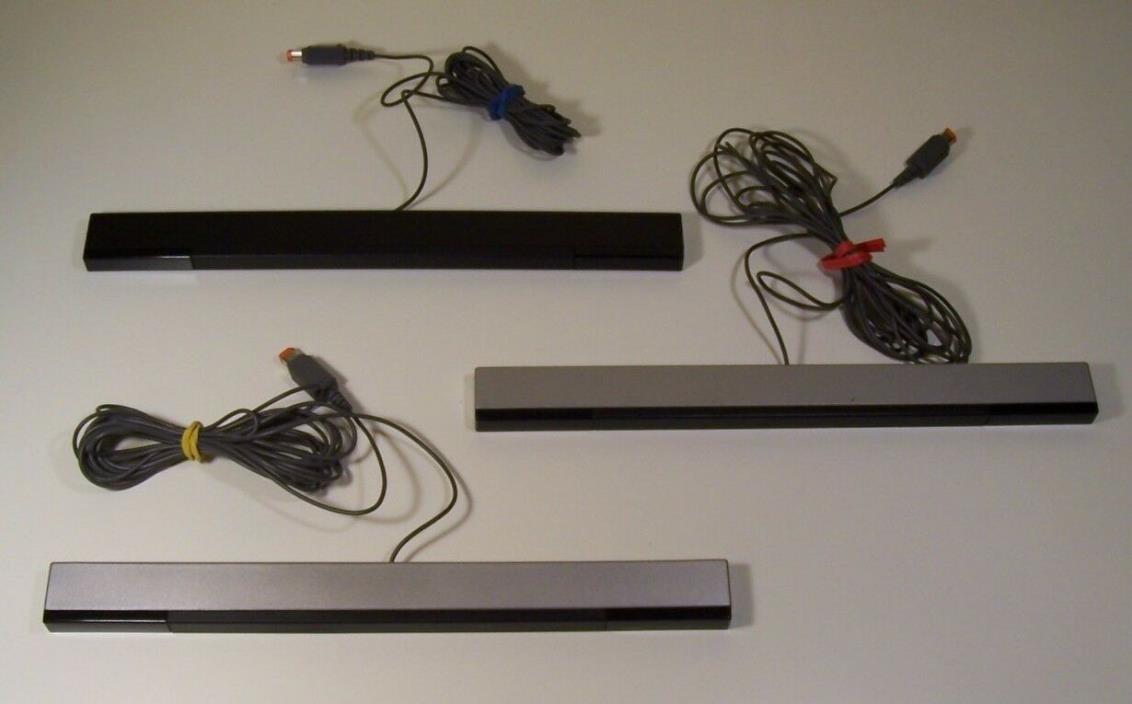 Lot of 3 OEM RVL-014 Nintendo Wii Wired Sensor Bars *ALL TESTED*