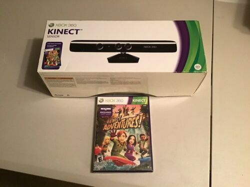 Genuine Microsoft XBOX 360 Kinect With Sealed Kinect Adventures Game