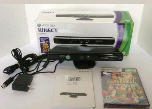 Xbox 360 Kinect Sensor (Complete, In Box) With Kinect Adventures Game bundle
