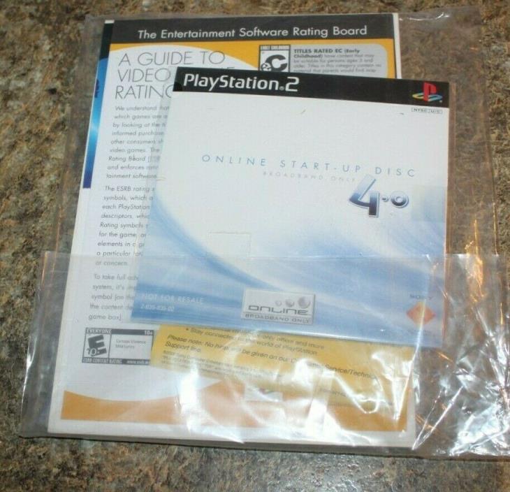 Playstation 2 PS2 Online Start-up Disc 4.0 Broadband