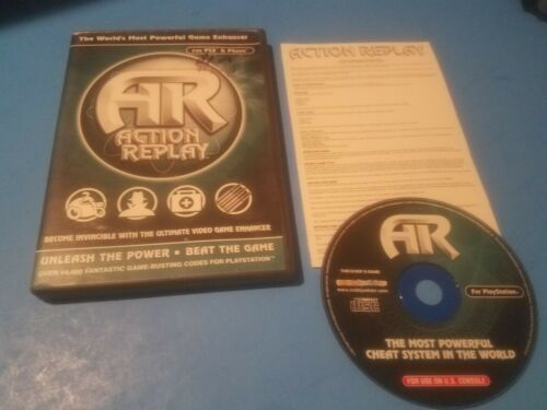 Action Replay (PlayStation 1) PS1 / PSX Game Enhancer Cheat Codes Complete CIB