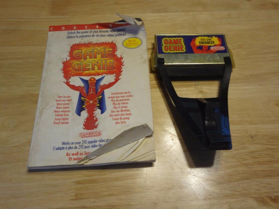 VINTAGE 1991 GAME GENIE Video Enhancer + Game Genie Instruction BOOK