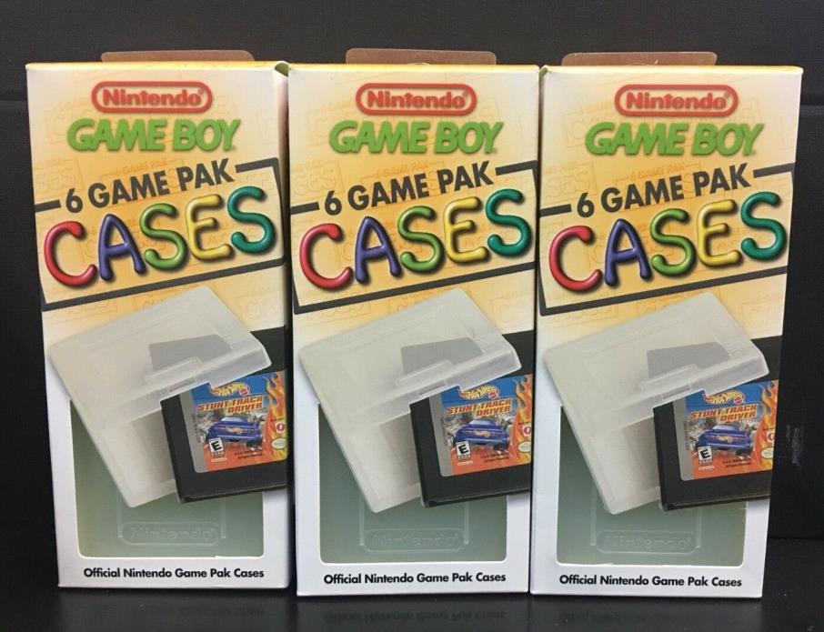 3 Nyko Officially Licensed Nintendo GAME BOY PAK CASES New, Unopened Packs