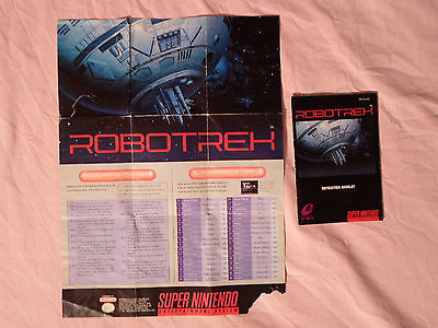 Poster/Manual Only* Robotrek SNES Super Nintendo Instruction Book Enix Chart RPG