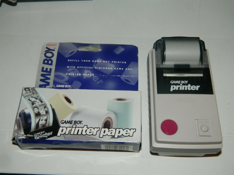 Nintendo Game Boy Printer MGB-007 Original Gray GB w/ Paper