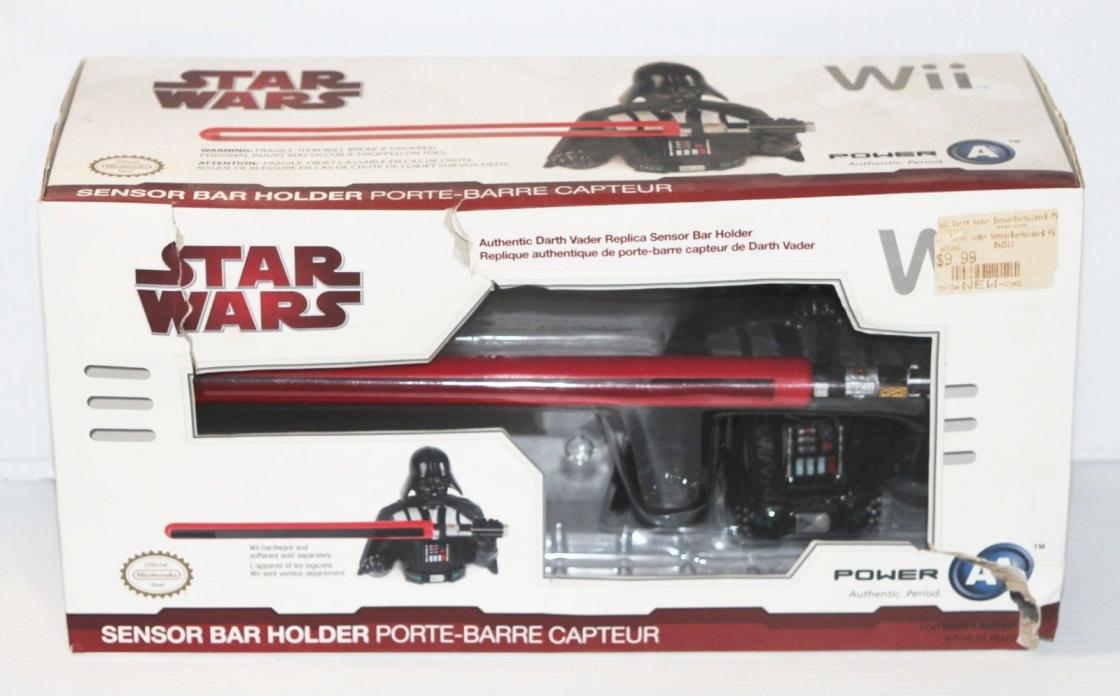 New Nintendo Wii : Star Wars Darth Vader w/Lightsaber Replica Sensor Bar Holder