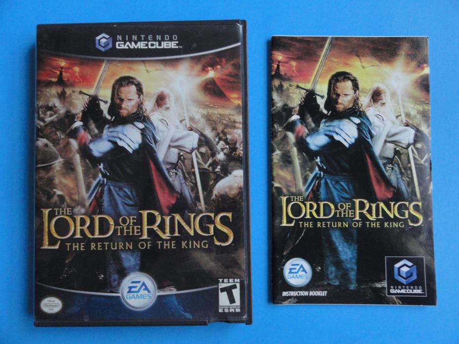 NO GAME- NINTENDO GAMECUBE THE LORD OF THE RINGS -CASE AND MANUAL ONLY-*NO GAME*