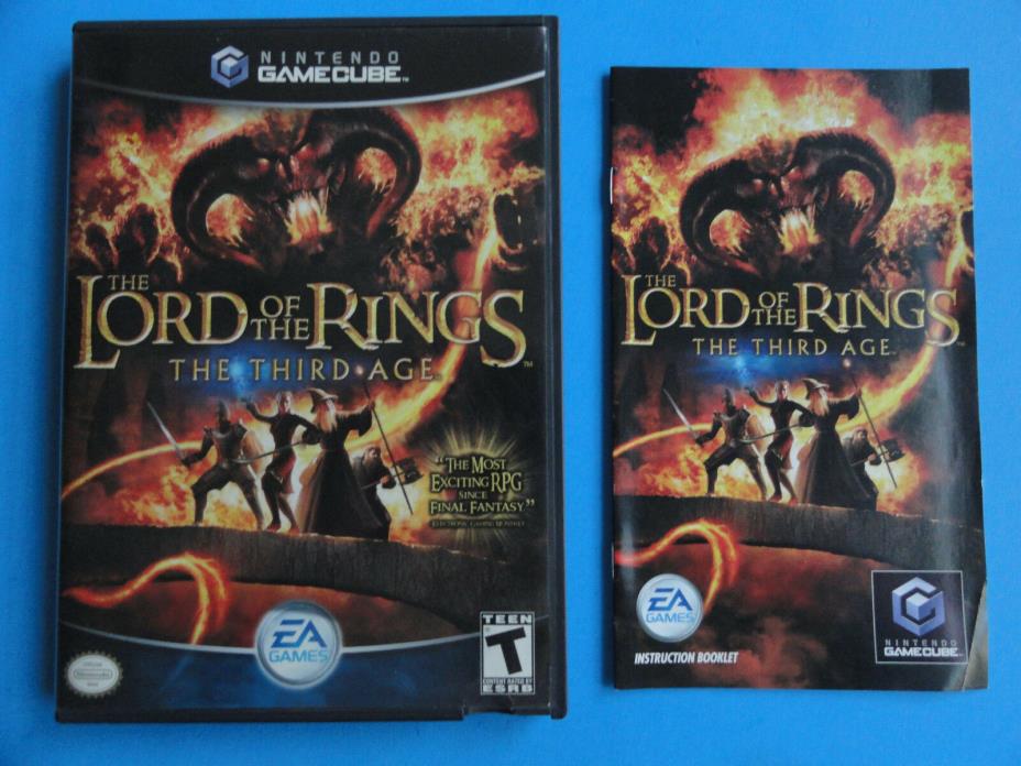 NO GAME- NINTENDO GAMECUBE THE LORD OF THE RING THIRD AGE -CASE AND MANUAL ONLY