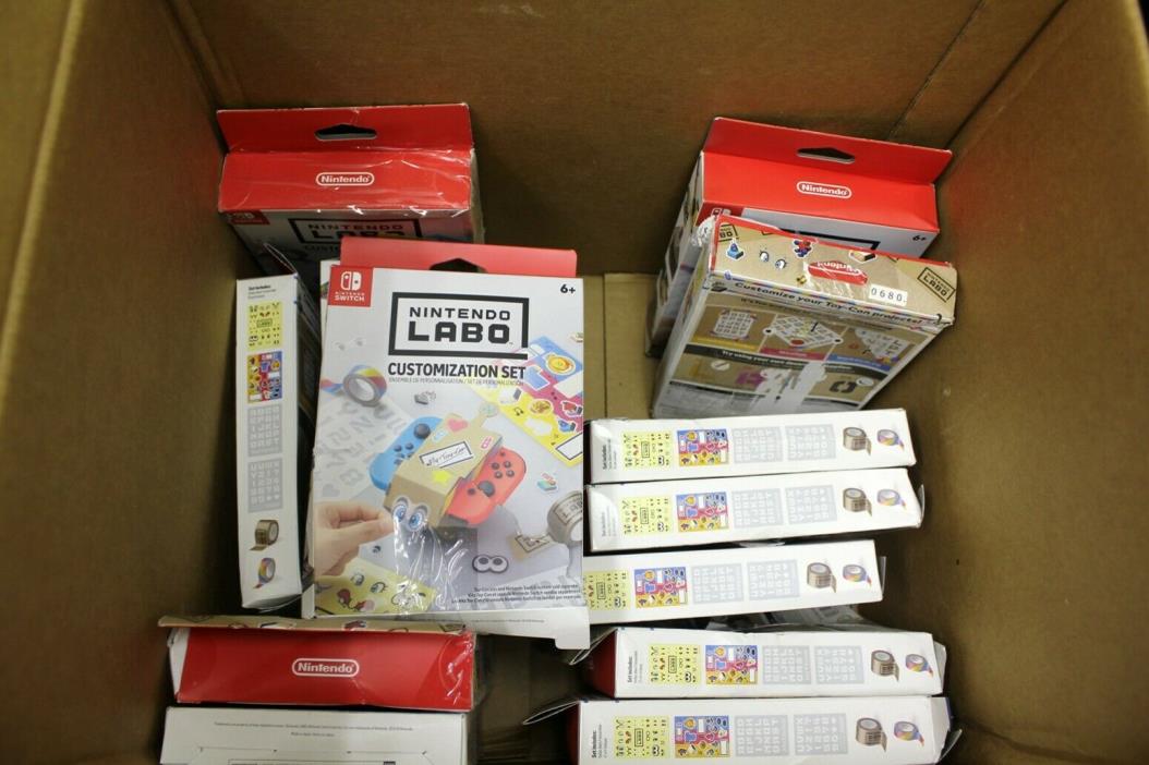 Large Nintendo Labo Customization Set Lot (13 Kits) Stenciles,Tape Rolls