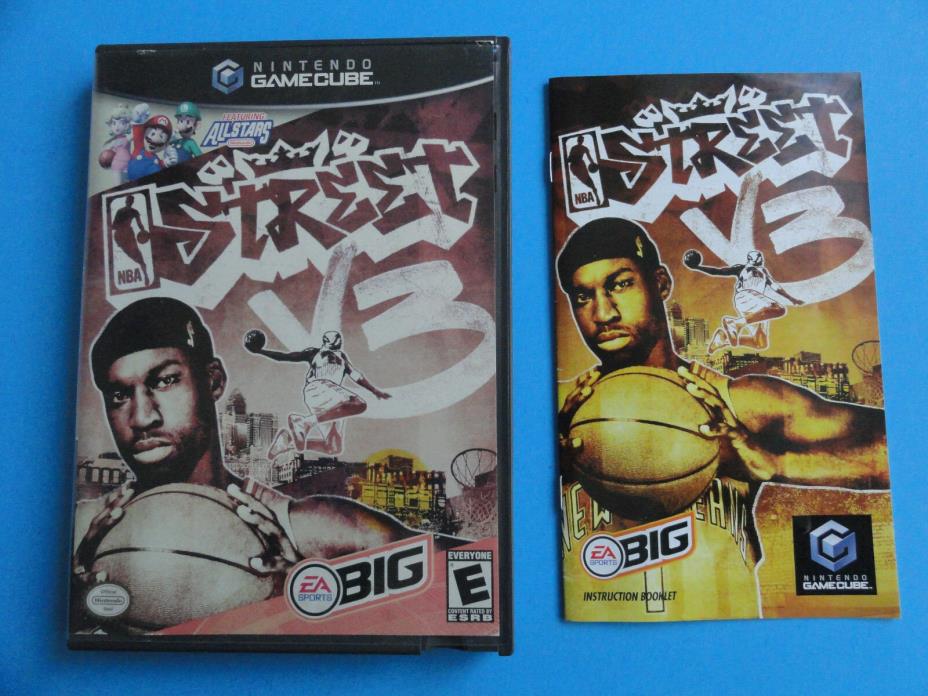 NO GAME- NINTENDO GAMECUBE STREET V3- CASE AND MANUAL ONLY -*NO GAME*