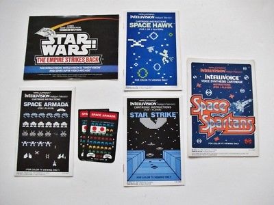 Mattel Intellivision Space Games Instruction Booklets - 1980s - Star Wars & More