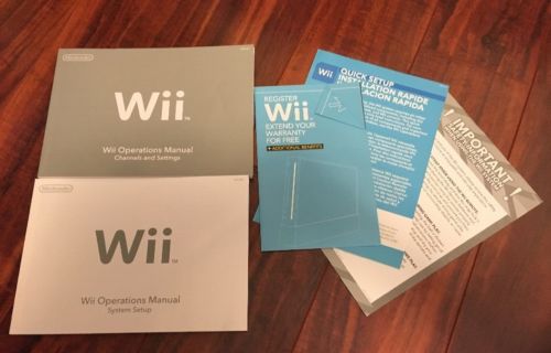 Nintendo Wii Operations Manual System Setup & Channels and Settings