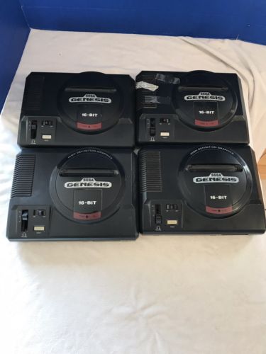Lot Of 4 Sega Genesis 16 Bit Gaming Consoles