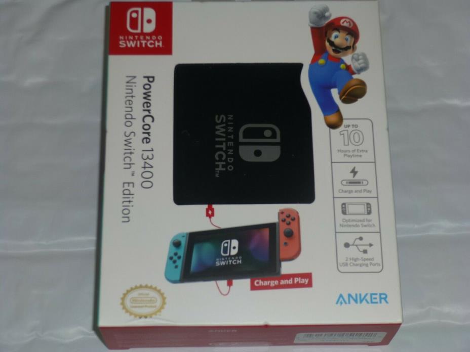Anker PowerCore 13400 Portable Power Bank Charger Nintendo Switch Edition