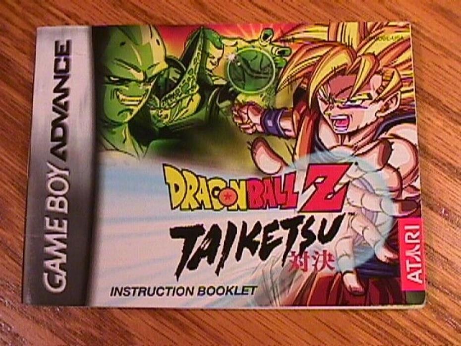 GAME BOY ADVANCE DRAGONBALL Z TAIKETSU INSTRUCTIONS  ONLY  NO GAME  NO BOX