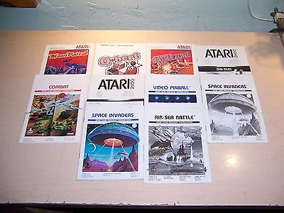 Lot of 10 Instructions Booklet ONLY Atari Games