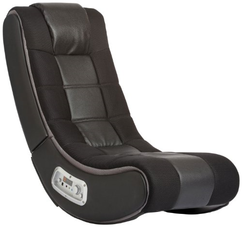 Video Gaming Chair, Wireless, Black with Grey