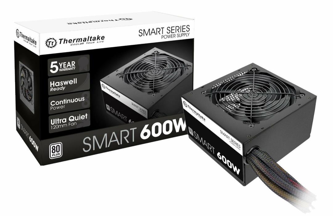 Thermaltake SMART 600W ATX 12V EPS 12V 80 Plus Power Supply PS-SPD-0600NPCWUS-W