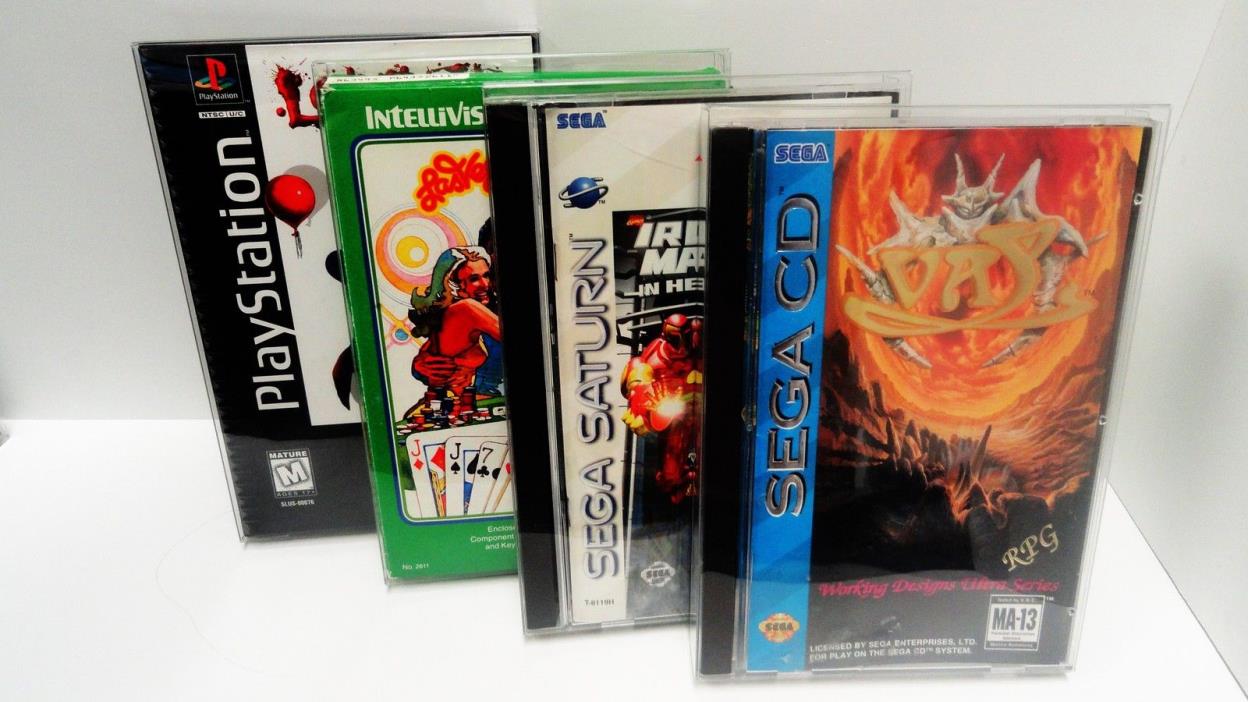 10 Box Protectors SEGA CD / SATURN / PS1 LONGBOX Video Games  Custom Cases CIB