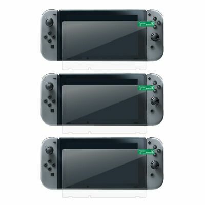 3-Pack Insten Clear Real Tempered Glass Screen Protector For Nintendo Switch