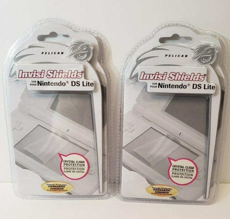 Pelican Invisi Shields Screen Protector For Nintendo DS Lite Lot of 2 Bundle