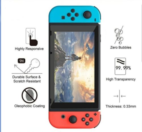 NINTENDO SWITCH / PROTECTOR 9H ULTRA CLEAR / WEAR RESISTANT / ANTI FOOTPRINTS.