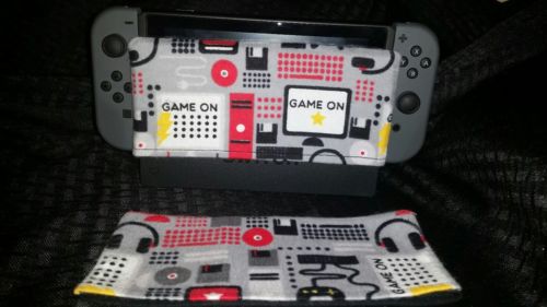 CUSTOM DOCK SOCK for Nintendo Switch Screen Protect- Flannel Gamer fabric Unisex