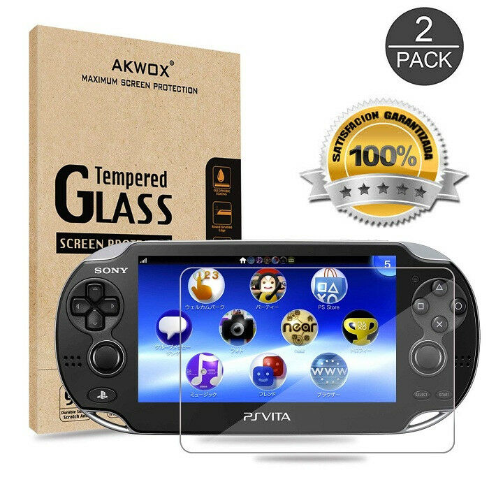 PS Vita 1000 Screen Protector 9H Tempered Glass 2 Pack Premium Clear Protective