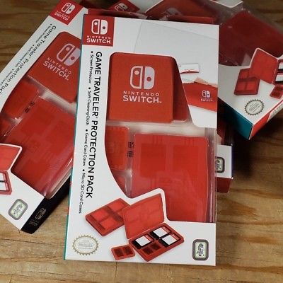 Red Nintendo Switch Screen Protector, Cloth, Game Card & Micro SD Cases