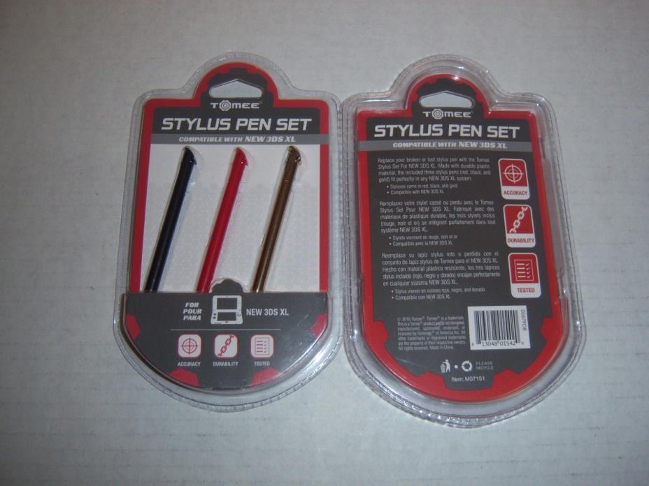 TOMEE Stylus Pen Set for Nintendo 3DS XL 3-Pack NEW