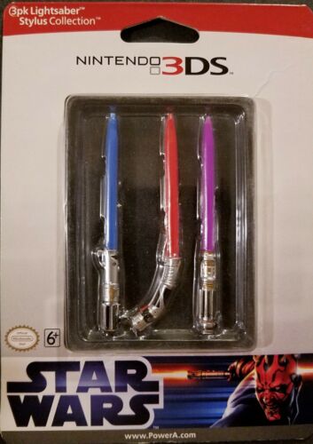 Nintendo 3ds Star Wars Lightsaber 3 Pack Stylus Collection