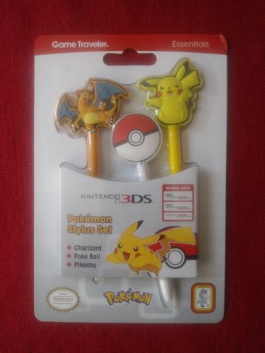 Pokemon 3 Pack Stylus Set for Nintendo 3DS XL/2DS XL - Game Traveler Essentials