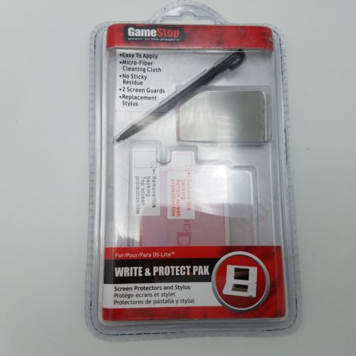 GameStop Write Protect Pak Screen Protectors Stylus Game Stop DS Lite