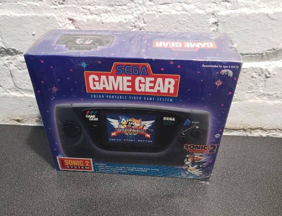 Sega Game Gear Console Bundle w/Sonic 2 - NEW SEALED, EARLY PURPLE BOX RELEASE!