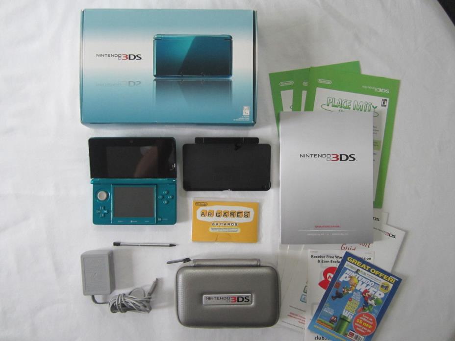 NINTENDO 3DS Aqua Blue Complete In Original Box w/ case