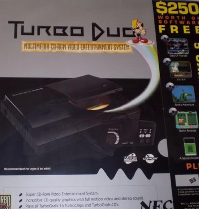 NEC TurboDuo TurboGrafx Super CD ROM TG-16 System Brand New [RARE]
