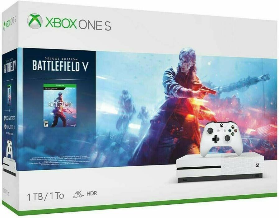 Xbox One S - 1 TB - Battlefield V Deluxe Edition Bundle - Brand New Unopened