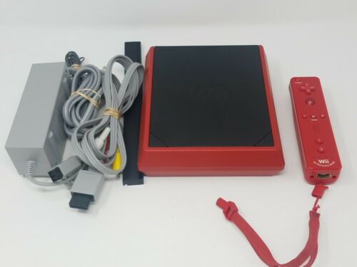 Nintendo Wii Mini Limited Edition 8GB Red Console + Cables, Controller, Tested