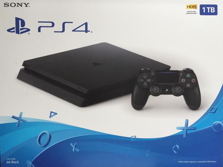 PlayStation 4 1TB Console - HDR and Content Display Ready (Jet Black)