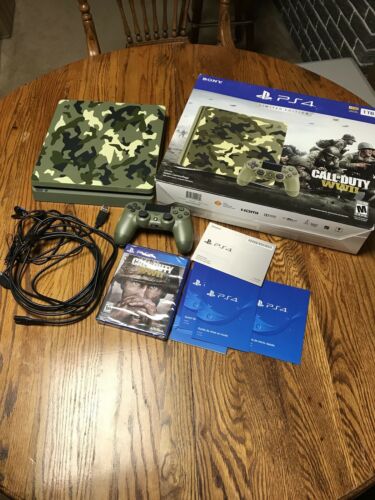 Sony PlayStation 4 Slim Call of Duty: WWII Limited Edition 1TB Green Camouflage